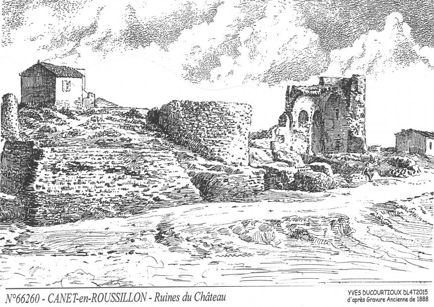 N 66260 - CANET EN ROUSSILLON - ruines du chteau